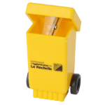 puntenslijper kliko-afvalbak met wielen - geel